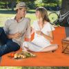 82.6x78.7in Sand Proof Picnic Blanket Water Resistant Foldable Camping Beach Mat w/ 4 Anchors 1 Carry Bag For 2-3 People