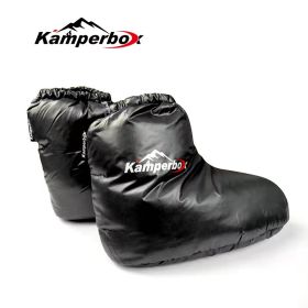 Kamperbox Down Slippers Down Socks Camping Down Boots Sleeping Bags Camping Down Socks AQ3 (Color: black)