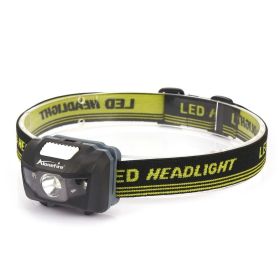 AloneFire HP30 3W Red White LED Lightweight Light; AAA Battery Headlamp; Portable Headlight For Outdoor Fishing Camping & Climbing (Color: black, Items: White)
